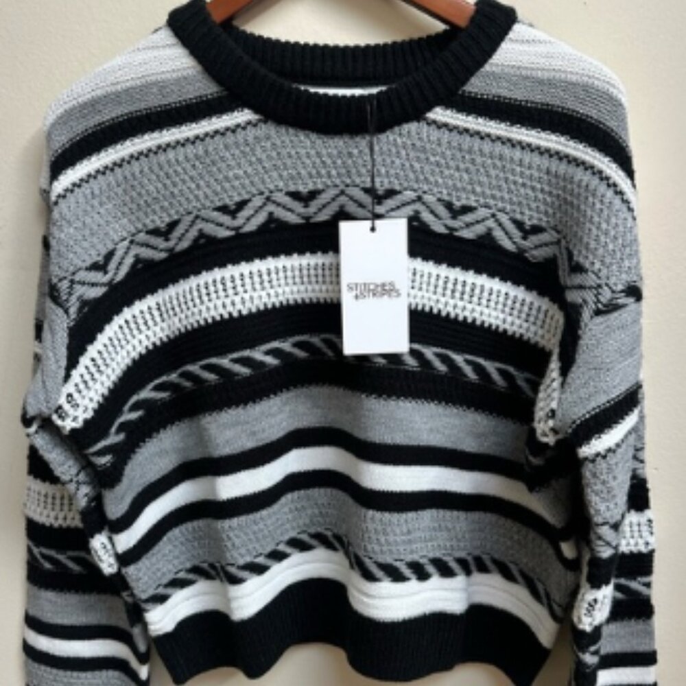 NWT Stitches + Stripes Black and Gray Women's Sweater